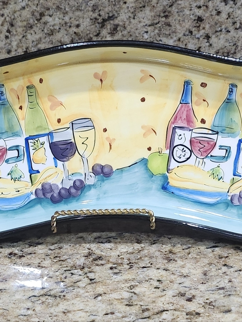 HAUSENWARE Wine & Cheese Serving Platter Designed By Mary Jane Mitchell 16”